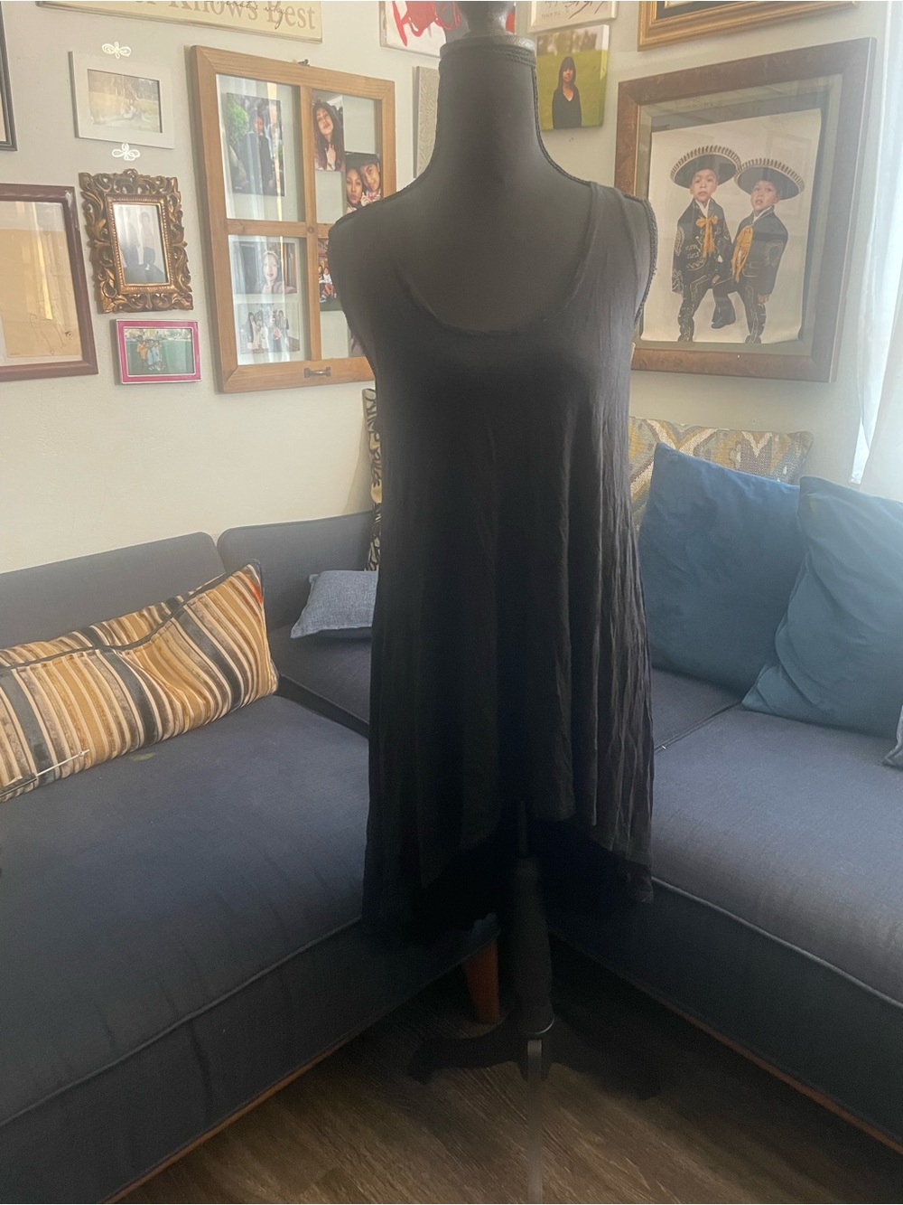 Heart Hips Black High-Low Sleeveless Dress